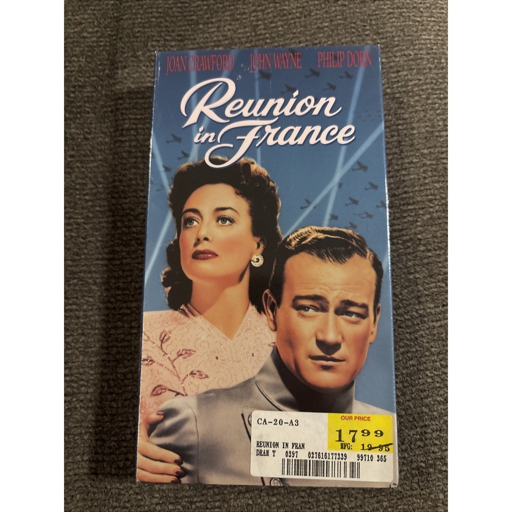 New Reunion In France VHS Sealed John Wayne MGM